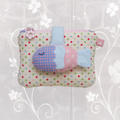 one of a kind puffy wallet (little fishies)