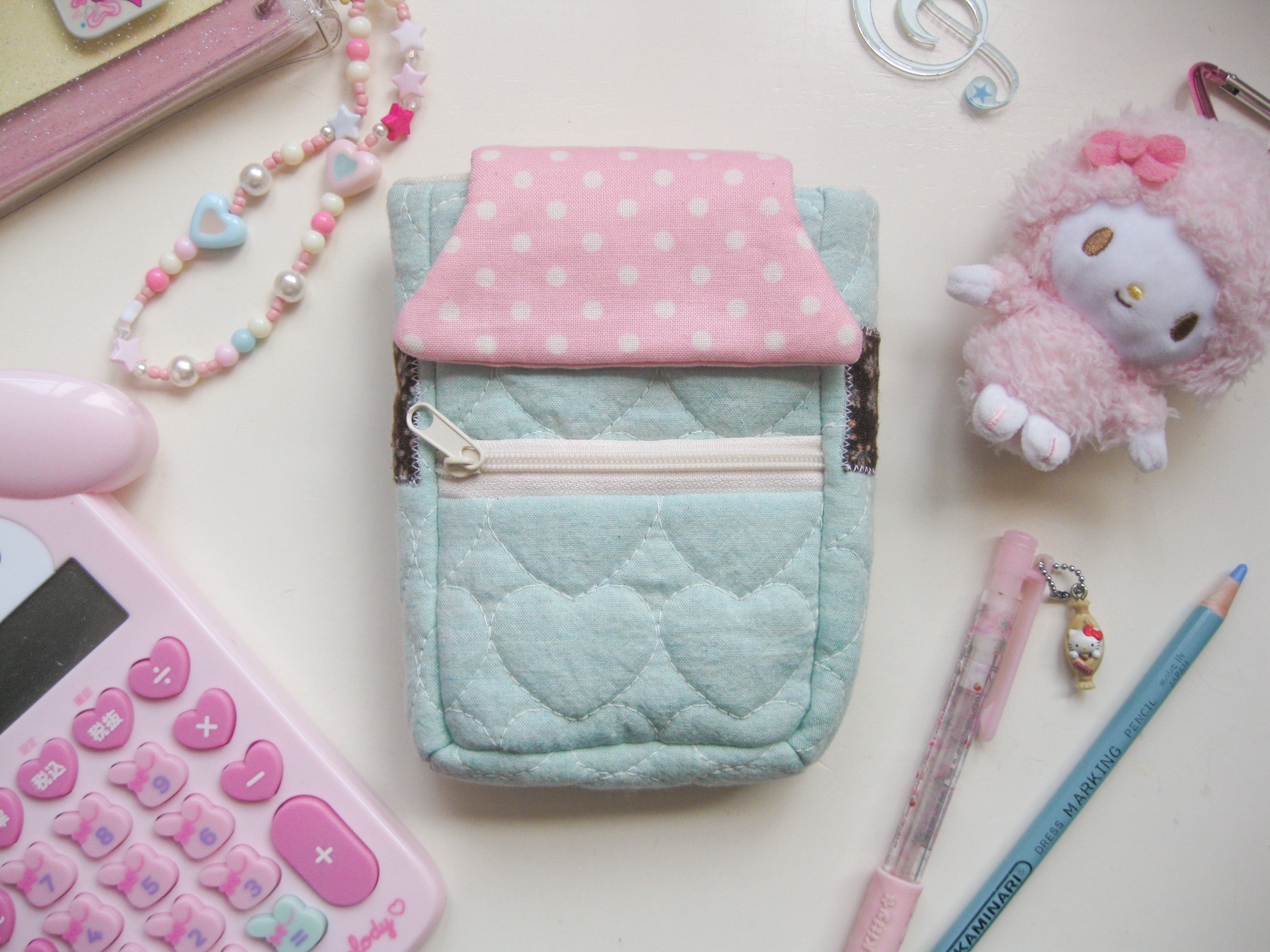 home sweet home camera pouch (cotton candy)