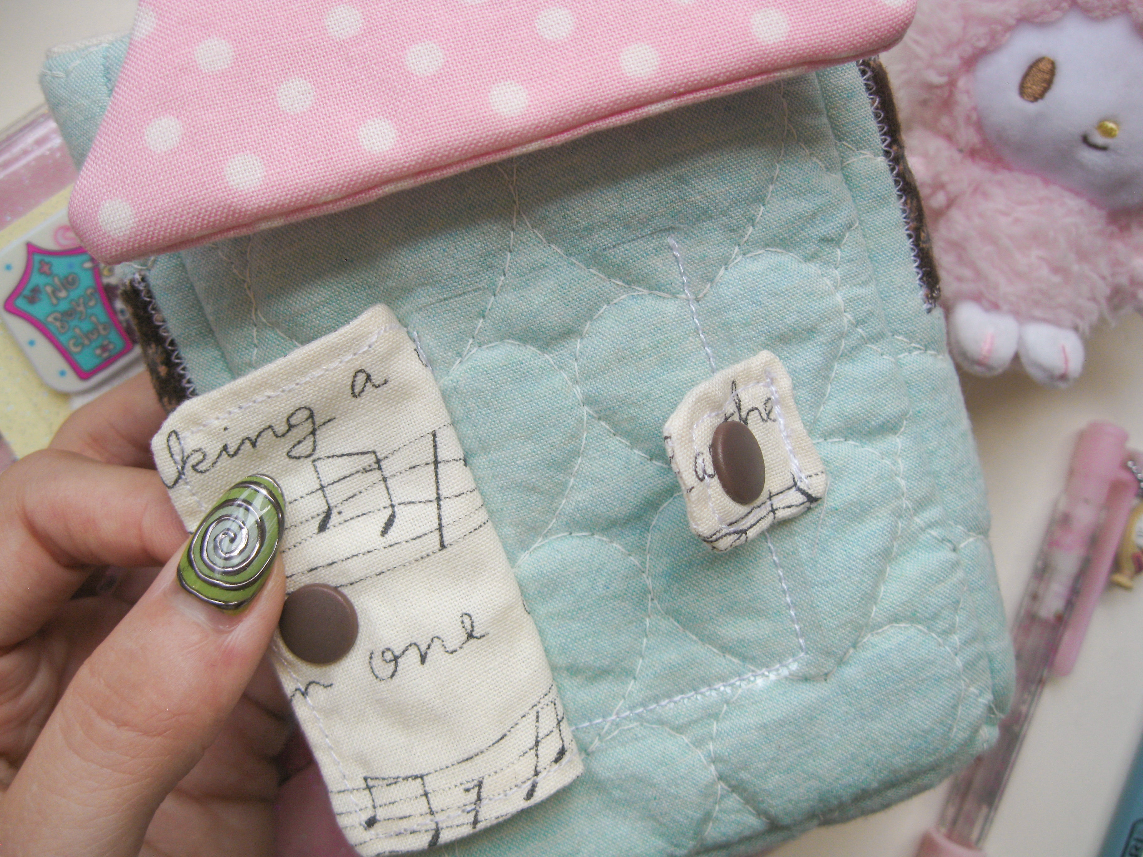 home sweet home camera pouch (cotton candy)