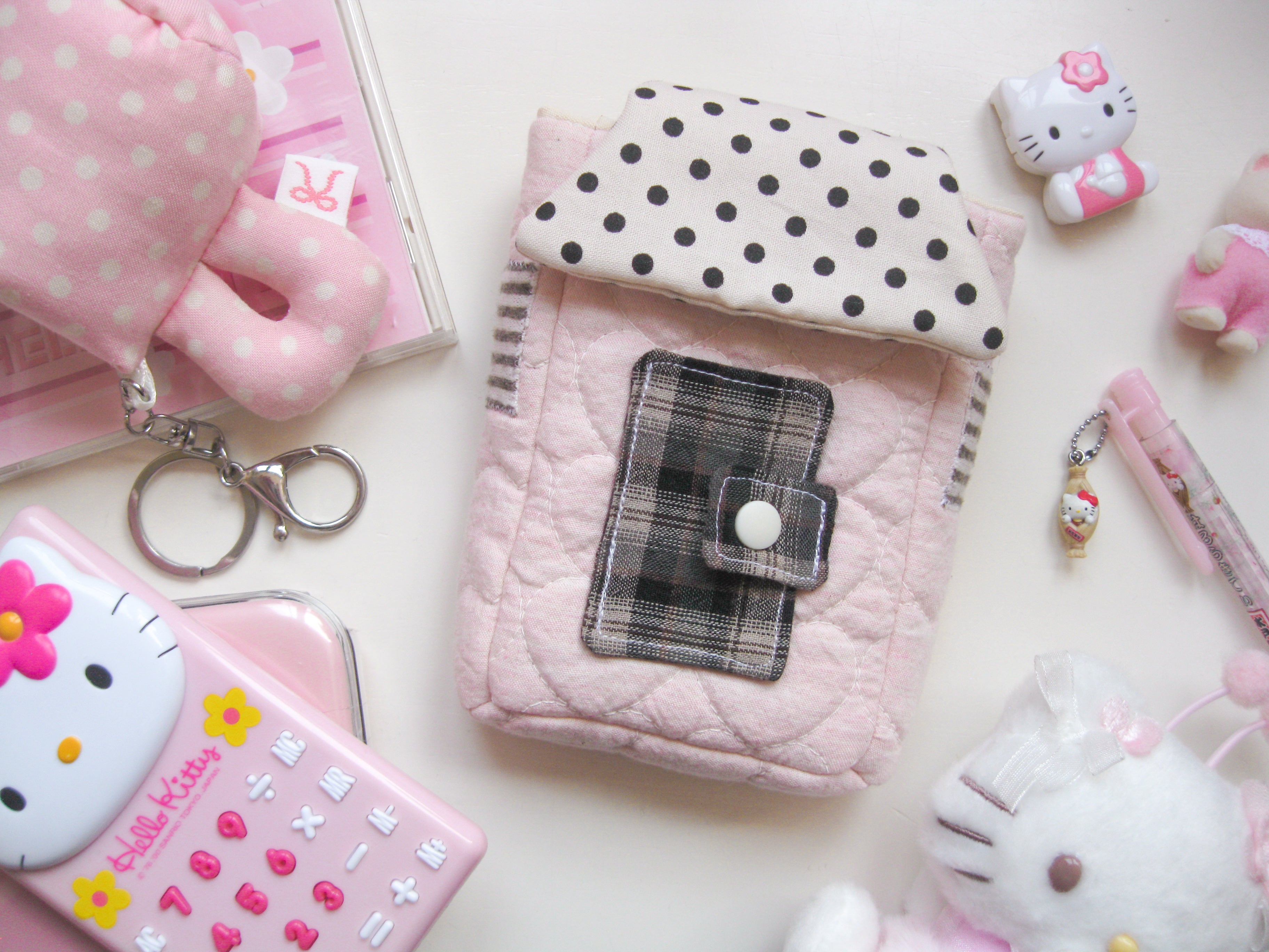 home sweet home camera pouch (simply pink)