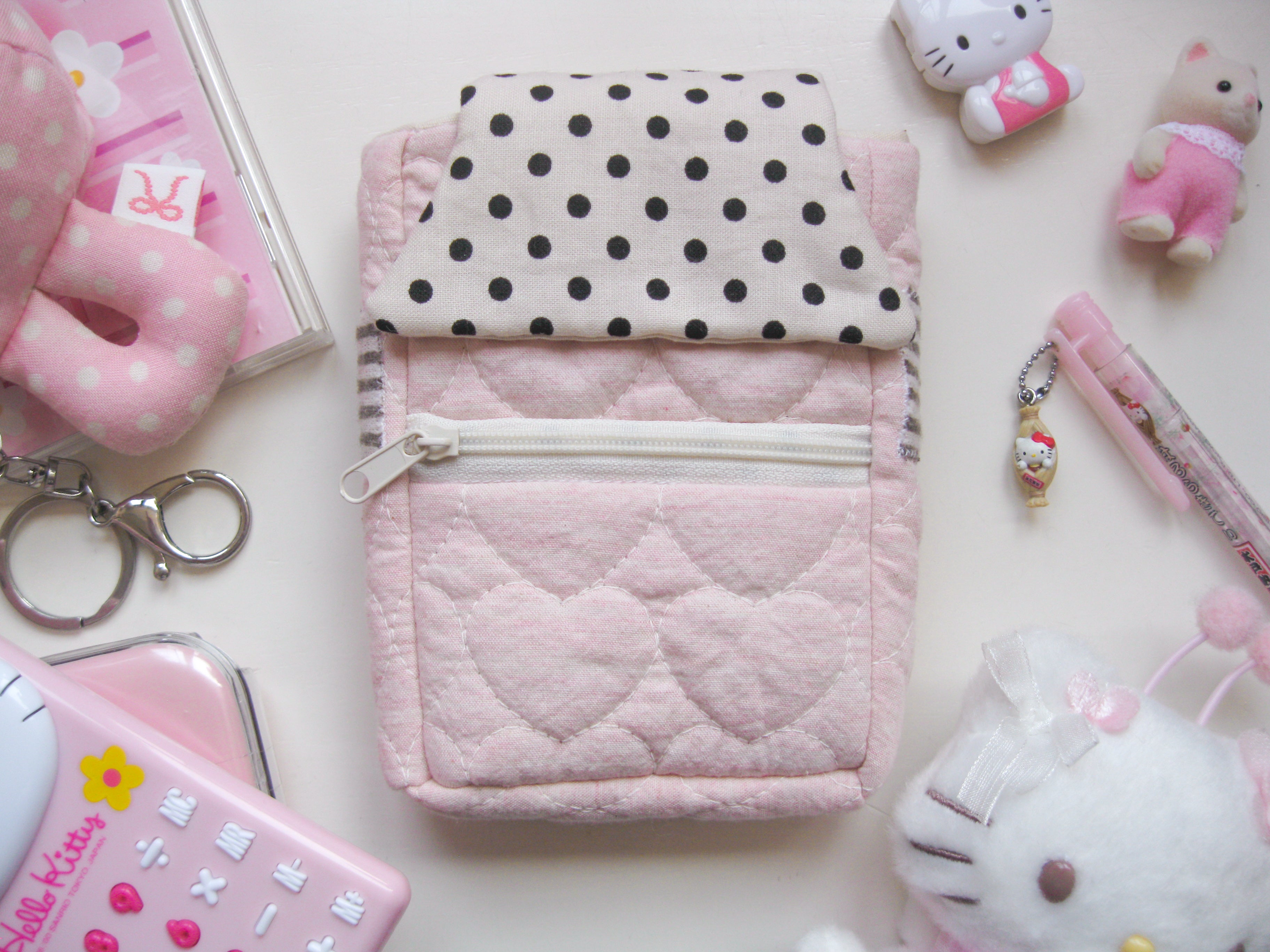 home sweet home camera pouch (simply pink)